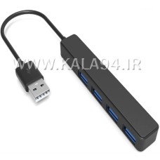 هاب CL-5 / دارای 4 پورت USB 3.0 / کابل 30 سانتی USB 2.0 ضخیم و مقاوم / تک پک جعبه ای